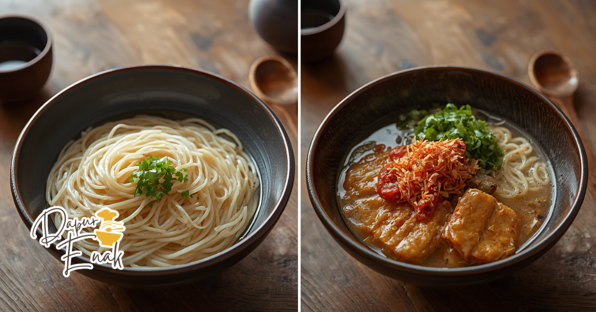 Perbandingan Inaniwa vs Sanuki Udon Jepang Tekstur mi menunjukkan perbedaan Inaniwa dan Sanuki Udon