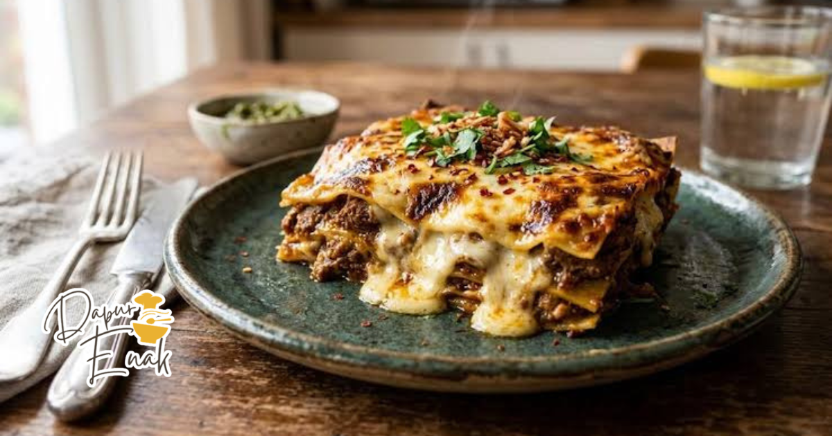 Kreasi Beef Rendang Lasagna Rasa Nusantara Sajian beef rendang lasagna dengan sentuhan Nusantara