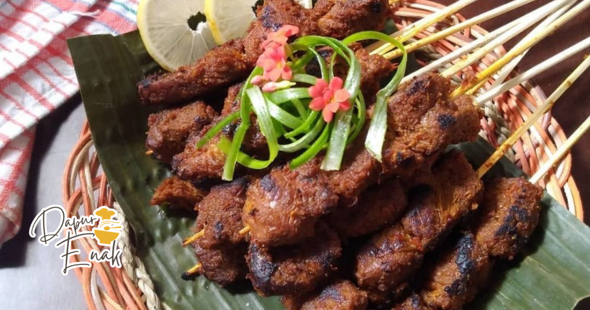 Sate Komoh Tanpa Santan Tetap Kaya Rasa Olahan Sate Komoh Tanpa Santan dengan bumbu meresap